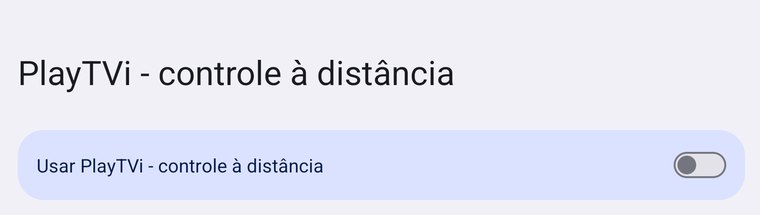 Chave Usar PlayTVi - controle à distância